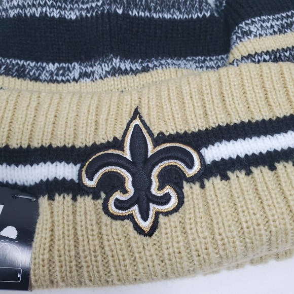 NEW 2021 NFL NEW ERA ON FIELD SIDELINE POM BEANIE - New Orleans Saints - Picture 2 of 4
